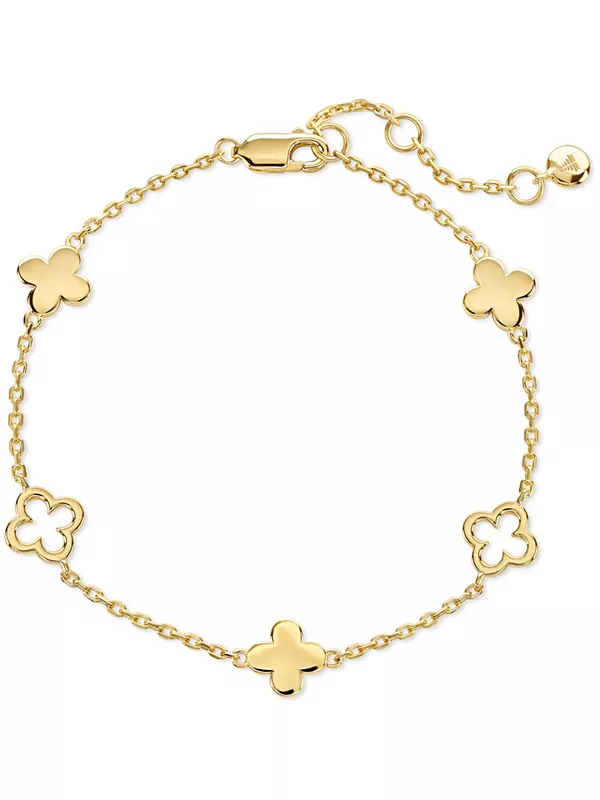 Браслет-Цепочка Clover из позолоченного стерлингового серебра, регулируемая длина 6,5/7,0/7,5 дюйма Devata, gold
Браслет-Цепочка Clover из позолоченного стерлингового серебра, регулируемая длина 6,5/7,0/7,5 дюйма Devata, gold