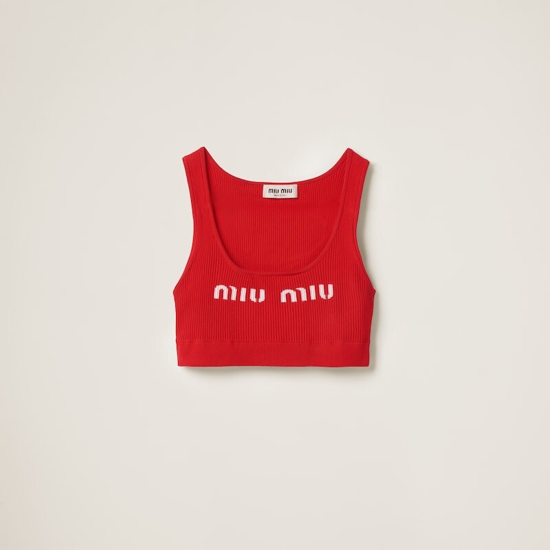 Вискозный топ Miu Miu, красный
Вискозный топ Miu Miu, красный