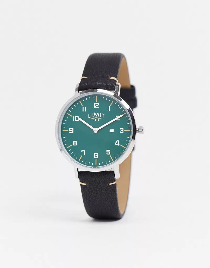 Часы Limit из искусственной кожи черного цвета с зеленым циферблатом
Часы Limit из искусственной кожи черного цвета с зеленым циферблатом
