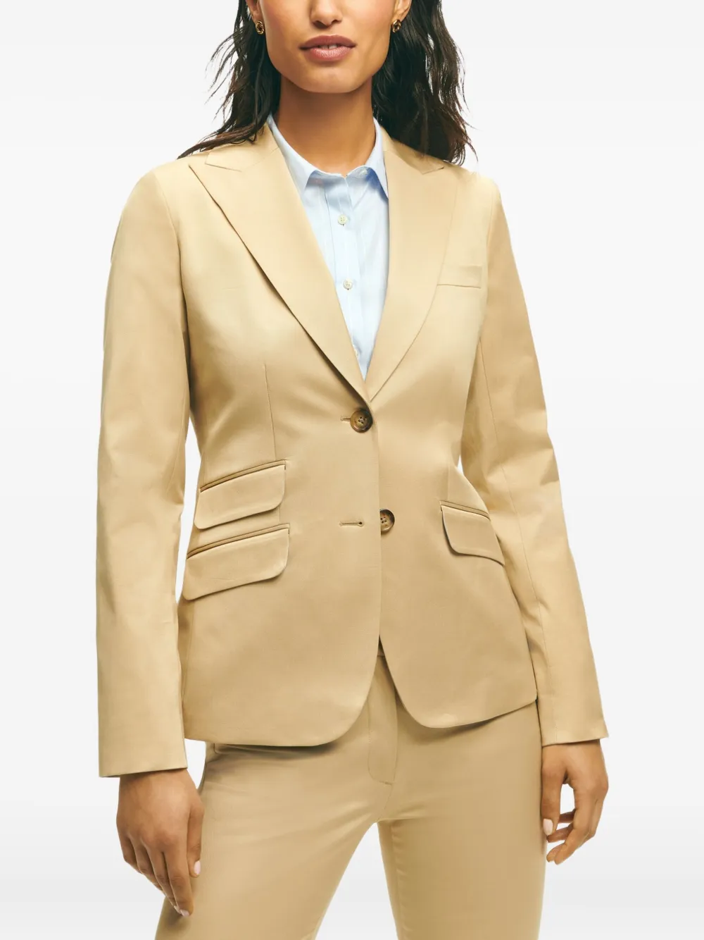 Пиджак на пуговицах с карманами Brooks Brothers, нейтральный
Пиджак на пуговицах с карманами Brooks Brothers, нейтральный