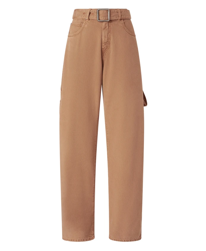 Джинсовые брюки свободного кроя с потертостями. Pinko, коричневый
Джинсовые брюки свободного кроя с потертостями. Pinko, коричневый