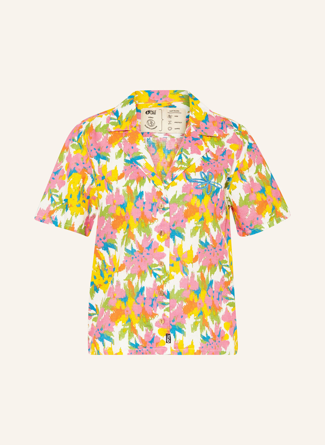 Блузка-рубашка оверсайз kintha с льном PICTURE, белый/розовый/светло-зеленый
Блузка-рубашка оверсайз kintha с льном PICTURE, белый/розовый/светло-зеленый