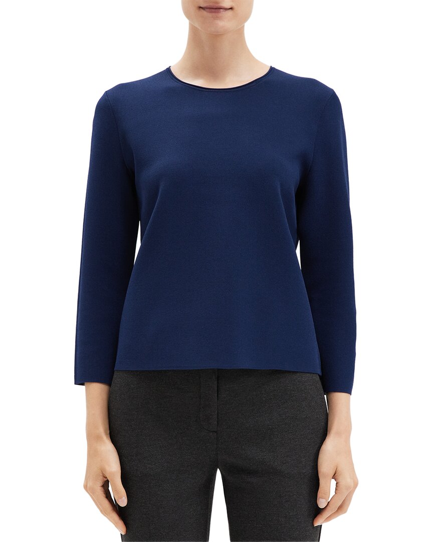 Теория Чистый Crew Пуловер Theory, синий
Теория Чистый Crew Пуловер Theory, синий