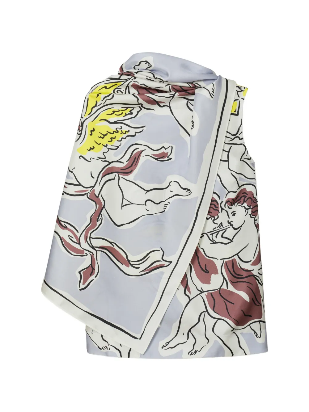 Шелковый топ-накидка с принтом Tory Burch, фиолетовый
Шелковый топ-накидка с принтом Tory Burch, фиолетовый