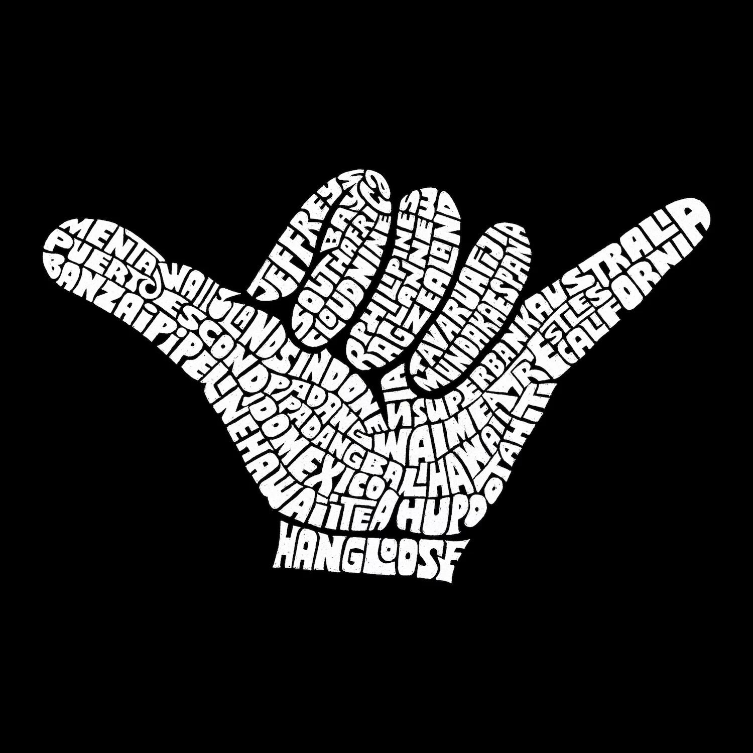 Hang Loose — мужская футболка с рисунком Word Art LA Pop Art
Hang Loose — мужская футболка с рисунком Word Art LA Pop Art