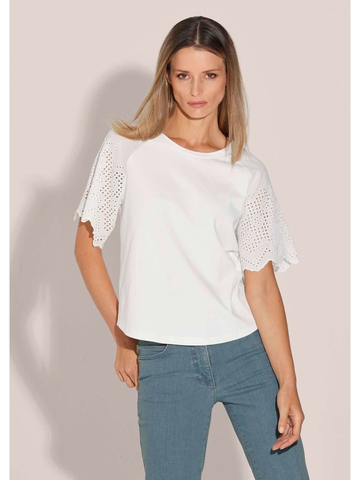 MADELEINE Короткая блузка-рубашка из комбинированной ткани белого цвета
MADELEINE Короткая блузка-рубашка из комбинированной ткани белого цвета