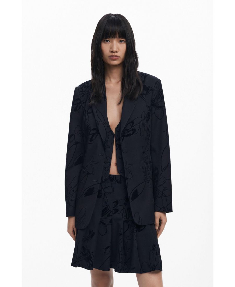 Женский блейзер с бархатными деталями Desigual, Black
Женский блейзер с бархатными деталями Desigual, Black