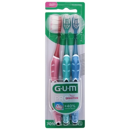 Набор из трех ультрамягких зубных щеток Pro Sensitive 510 Gum
Набор из трех ультрамягких зубных щеток Pro Sensitive 510 Gum