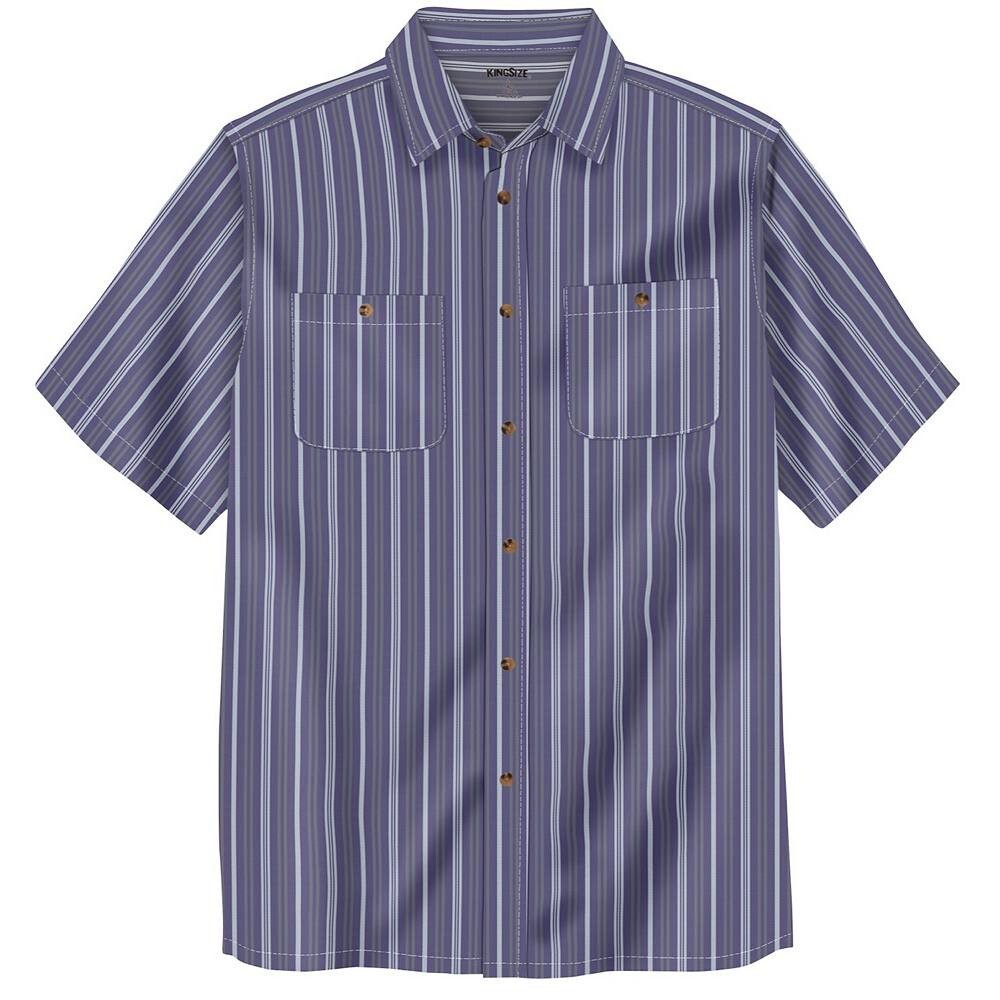 Мужская спортивная рубашка в полоску с короткими рукавами Kingsize в большую и высокую полоску KingSize, цвет Dark Purple Stripe
Мужская спортивная рубашка в полоску с короткими рукавами Kingsize в большую и высокую полоску KingSize, цвет Dark Purple Stripe