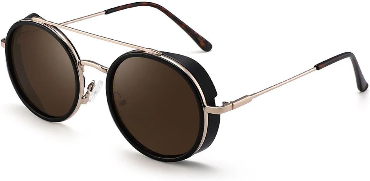 Солнцезащитные очки с защитой UV400 | Мужские и женские, в стиле стимпанк, круглая металлическая оправа | Линзы конфетных цветов, для занятий спортом на открытом воздухе и вождения DSVIGF, Black Brown
Солнцезащитные очки с защитой UV400 | Мужские и женские, в стиле стимпанк, круглая металлическая оправа | Линзы конфетных цветов, для занятий спортом на открытом воздухе и вождения DSVIGF, Black Brown