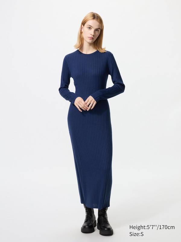 Рифленое вязаное платье из смеси мериноса Uniqlo, 67 blue
Рифленое вязаное платье из смеси мериноса Uniqlo, 67 blue