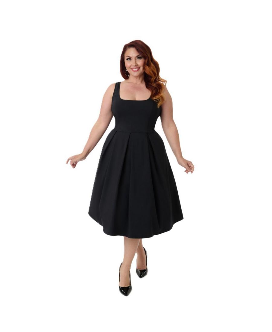 Платье-трапеция большого размера с квадратным вырезом и складками Unique Vintage, Black
Платье-трапеция большого размера с квадратным вырезом и складками Unique Vintage, Black