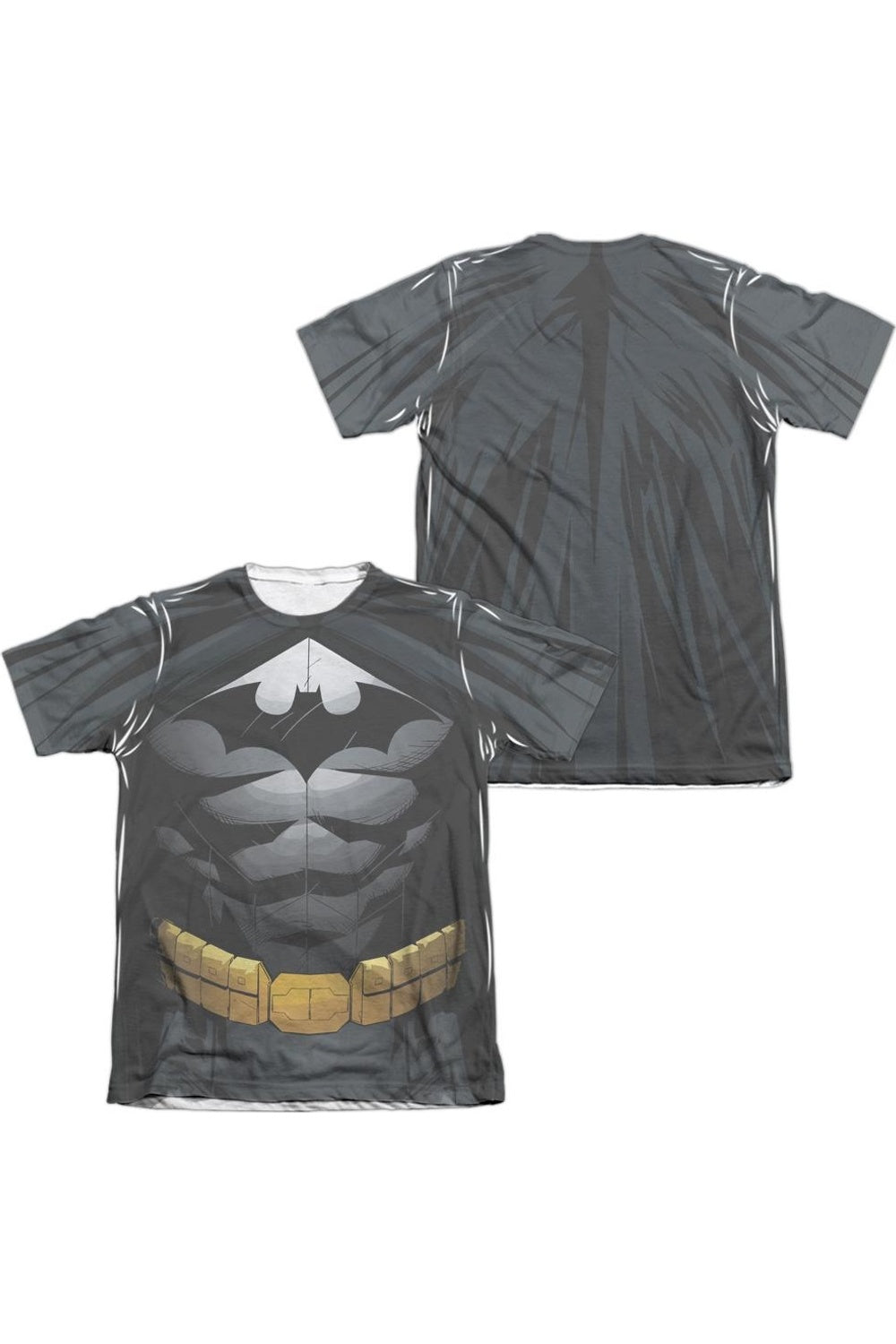 Футболка с коротким рукавом из полиэстера/хлопка для взрослых в форме Бэтмена (принт спереди/сзади) Gildan, белый 
Футболка с коротким рукавом из полиэстера/хлопка для взрослых в форме Бэтмена (принт спереди/сзади) Gildan, белый