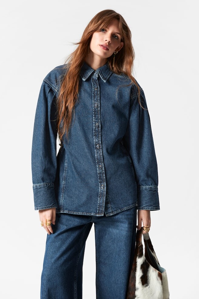 Зауженная джинсовая рубашка & Other Stories, синий
Зауженная джинсовая рубашка & Other Stories, синий
