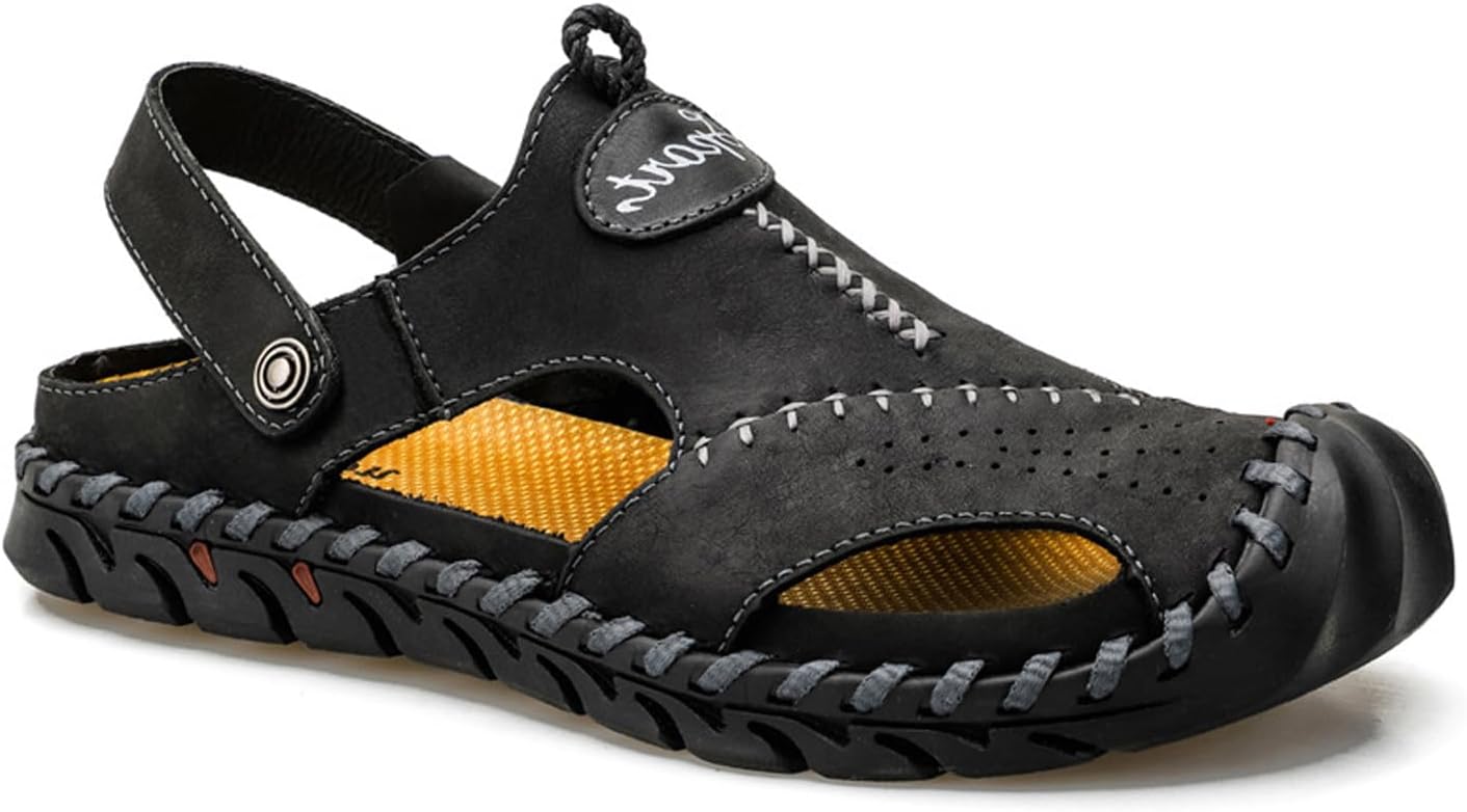 Удобные ортопедические сандалии Crysterris для мужчин, летние кожаные тапочки с закрытым носком, 38EU D
Удобные ортопедические сандалии Crysterris для мужчин, летние кожаные тапочки с закрытым носком, 38EU D