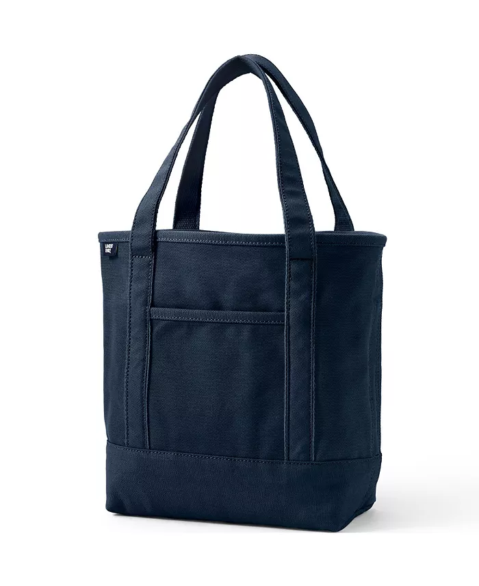 Среднего размера однотонная холщовая сумка-шоппер с пятью карманами и открытым верхом Lands' End, синий
Среднего размера однотонная холщовая сумка-шоппер с пятью карманами и открытым верхом Lands' End, синий