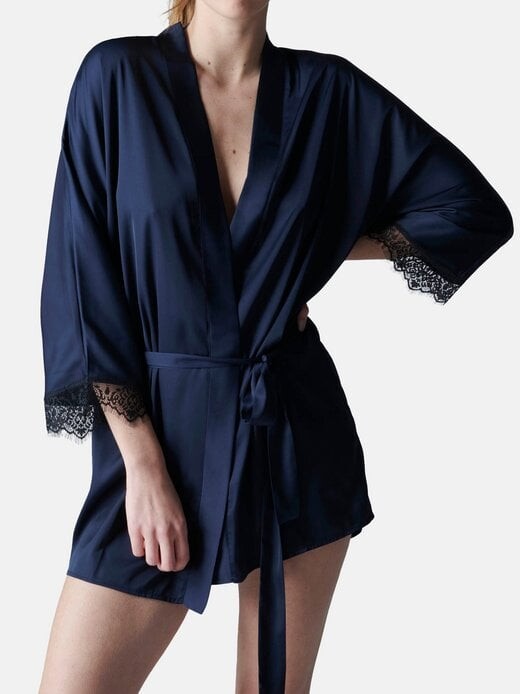 Секреты атласа кимоно Simone Perele, синий 
Секреты атласа кимоно Simone Perele, синий