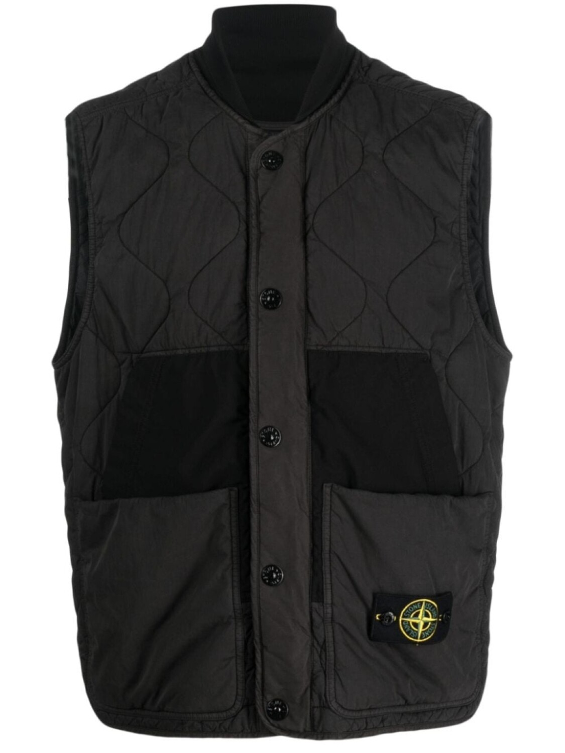 Stone Island стеганый жилет с нашивкой Compass, черный
Stone Island стеганый жилет с нашивкой Compass, черный