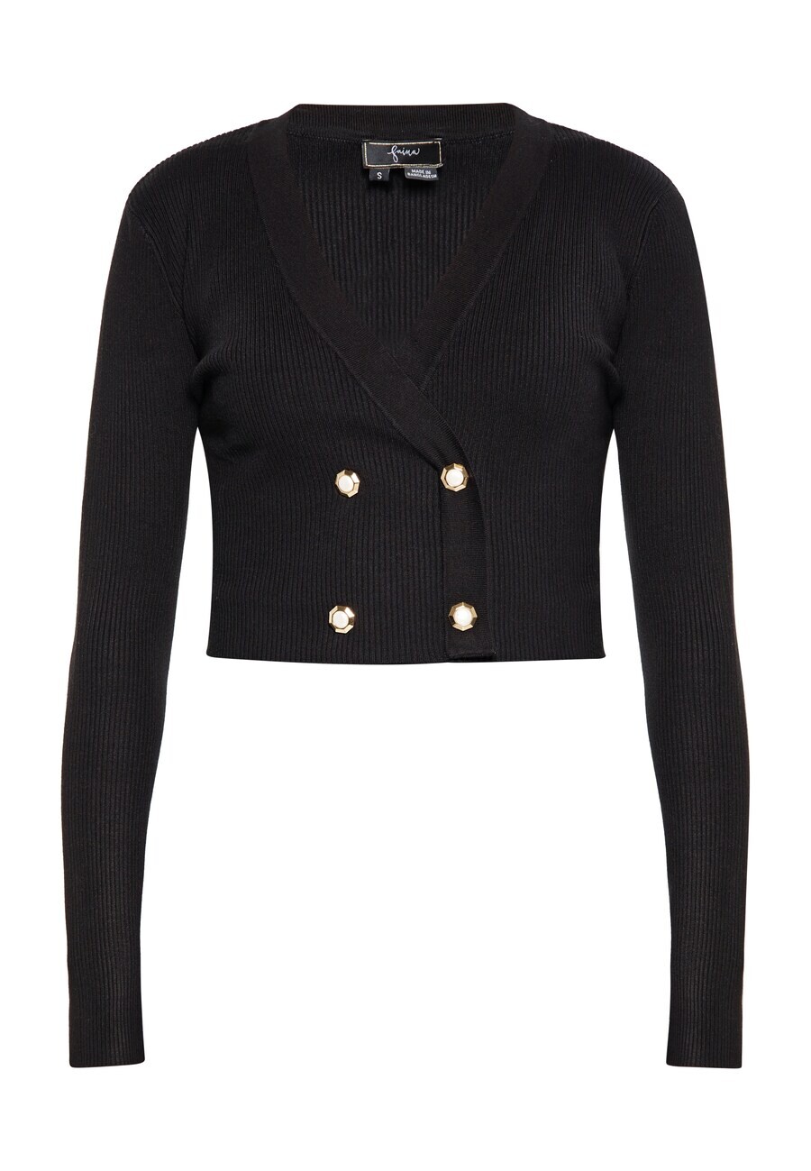 Вязаный кардиган faina Knit Cardigan, черный
Вязаный кардиган faina Knit Cardigan, черный