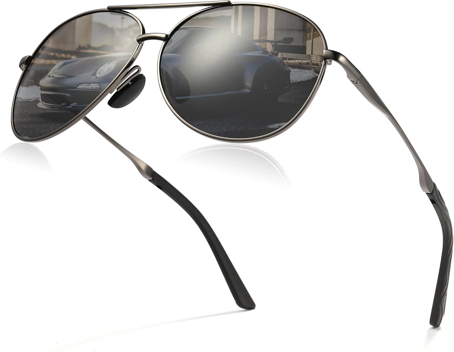 Солнцезащитные очки Cyxus в стиле ретро «Авиатор» (2 шт.) для женщин и мужчин, поляризованные, с защитой UV400, винтажные, в стиле 70-х, с двойной перемычкой, Grey
Солнцезащитные очки Cyxus в стиле ретро «Авиатор» (2 шт.) для женщин и мужчин, поляризованные, с защитой UV400, винтажные, в стиле 70-х, с двойной перемычкой, Grey