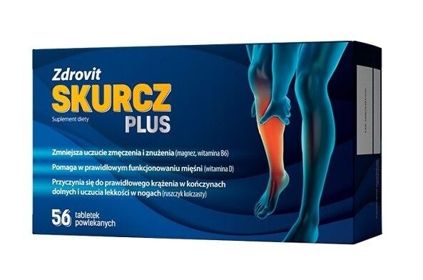 Skurcz Plus средство от усталости ног, 56 шт.
Skurcz Plus средство от усталости ног, 56 шт.