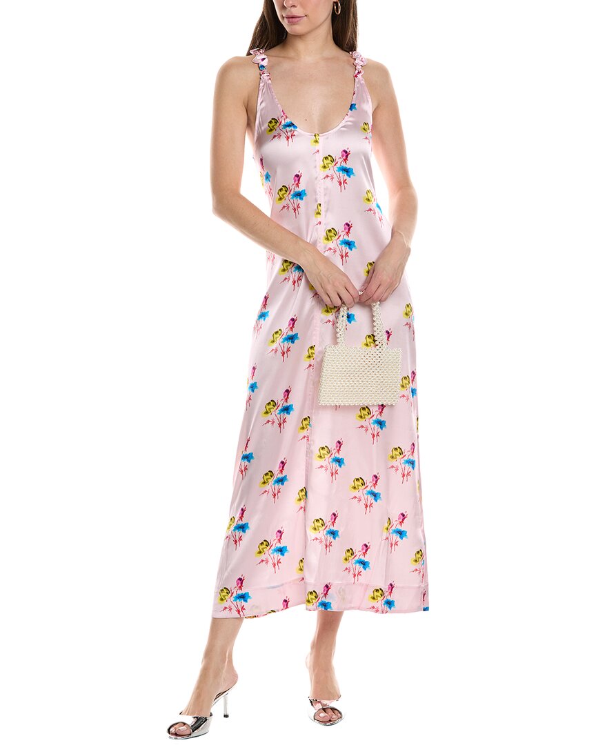 Платье-миди GANNI из смесового шелка на бретелях, розовый
Платье-миди GANNI из смесового шелка на бретелях, розовый