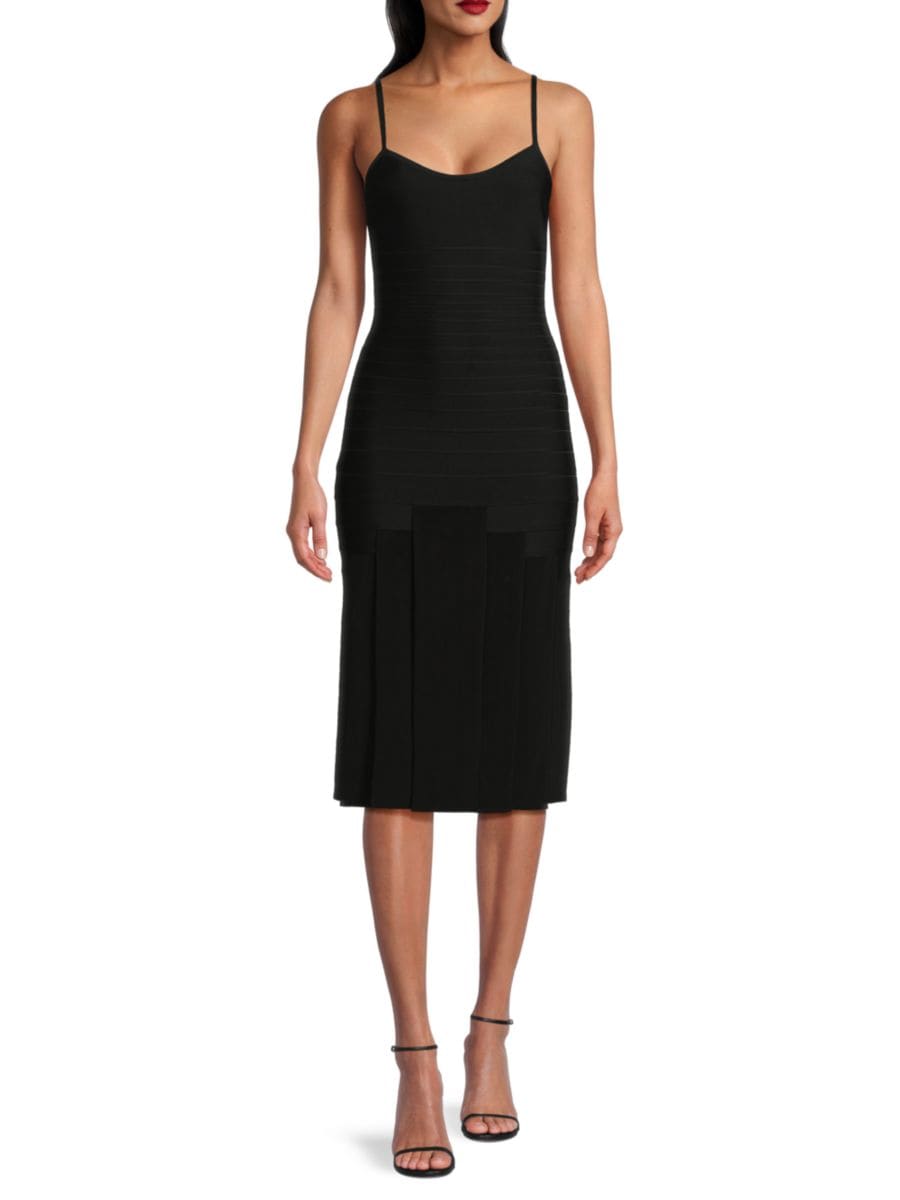 Платье-миди Melody с плиссировкой Hervé Léger, черный
Платье-миди Melody с плиссировкой Hervé Léger, черный