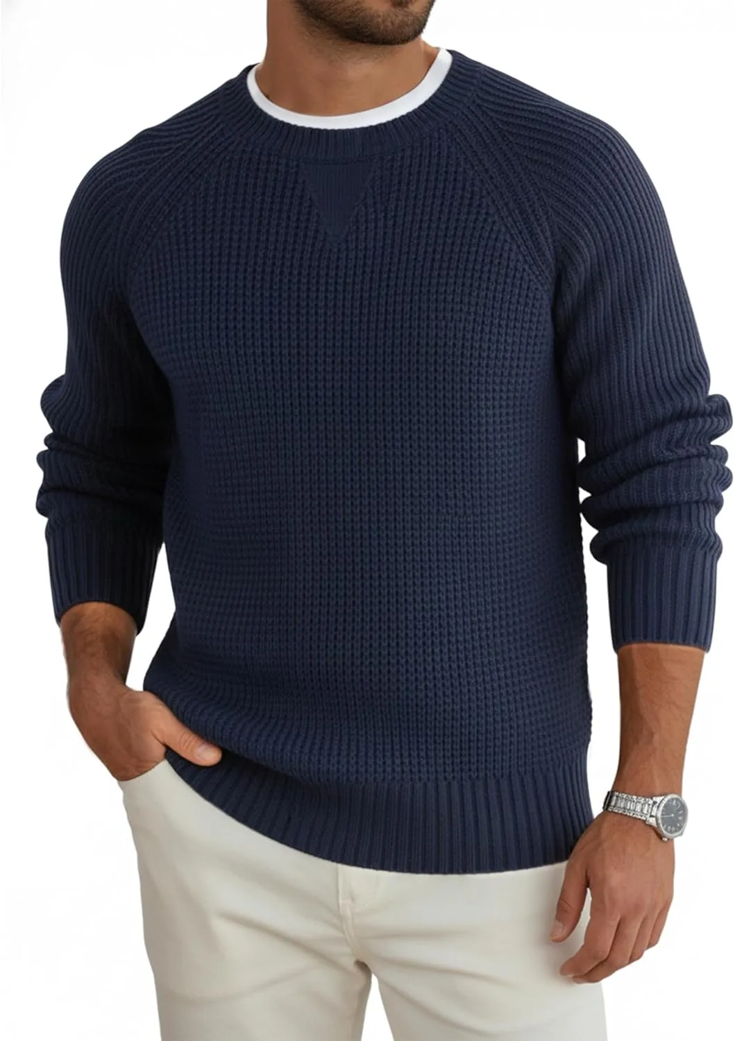 Мужской свитер с круглым вырезом Fall Casual Waffle Knitted Pullover GraceSelect
Мужской свитер с круглым вырезом Fall Casual Waffle Knitted Pullover GraceSelect