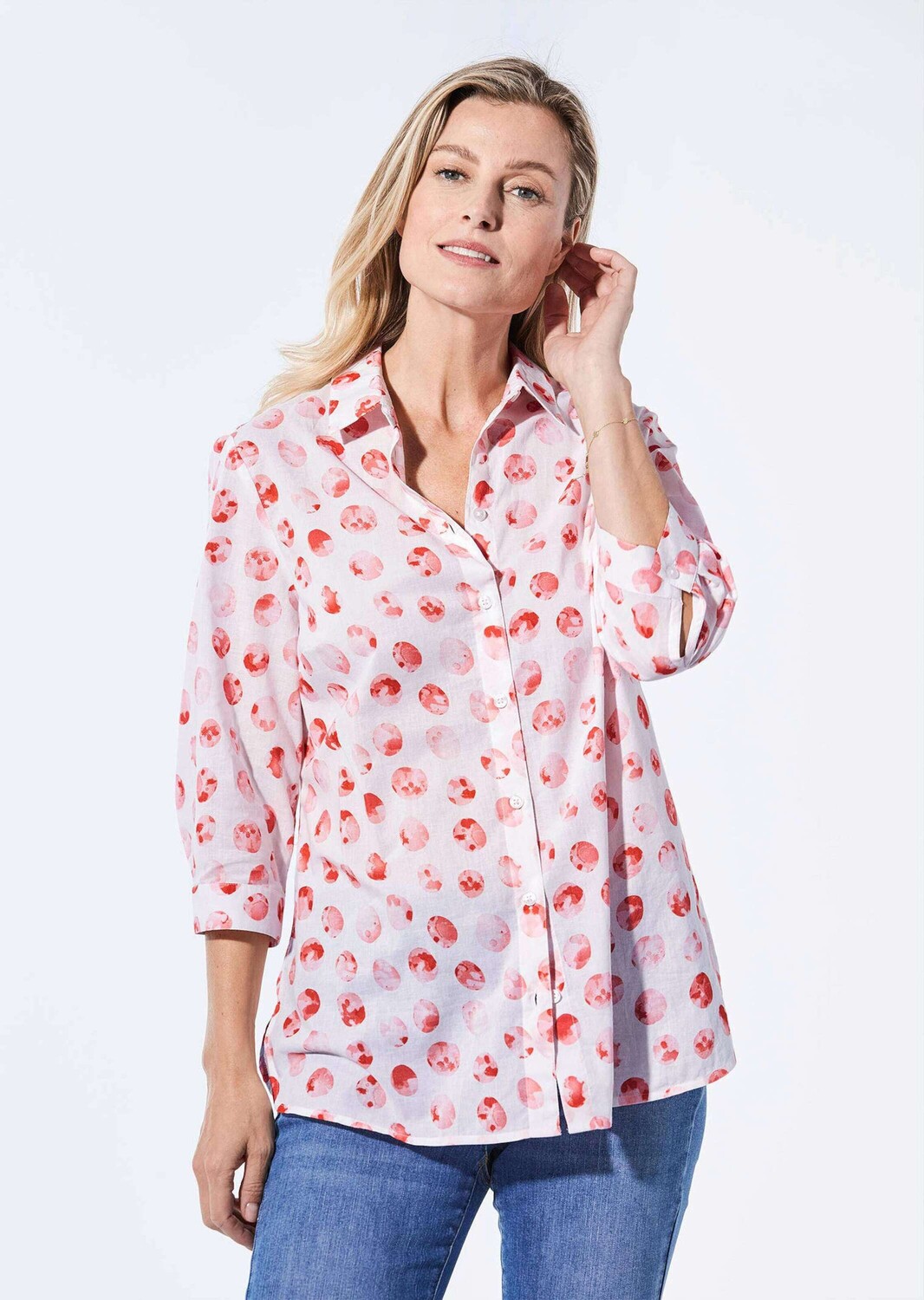 Блуза GOLDNER, цвет koralle/getupft 
Блуза GOLDNER, цвет koralle/getupft