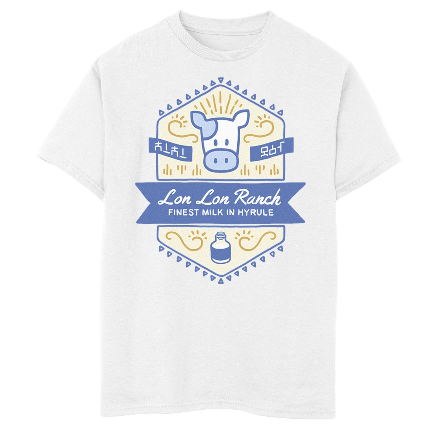 Футболка с рисунком Zelda Lon Lon Ranch Finest Milk In Hyrule для мальчиков 8–20 лет Licensed Character 
Футболка с рисунком Zelda Lon Lon Ranch Finest Milk In Hyrule для мальчиков 8–20 лет Licensed Character