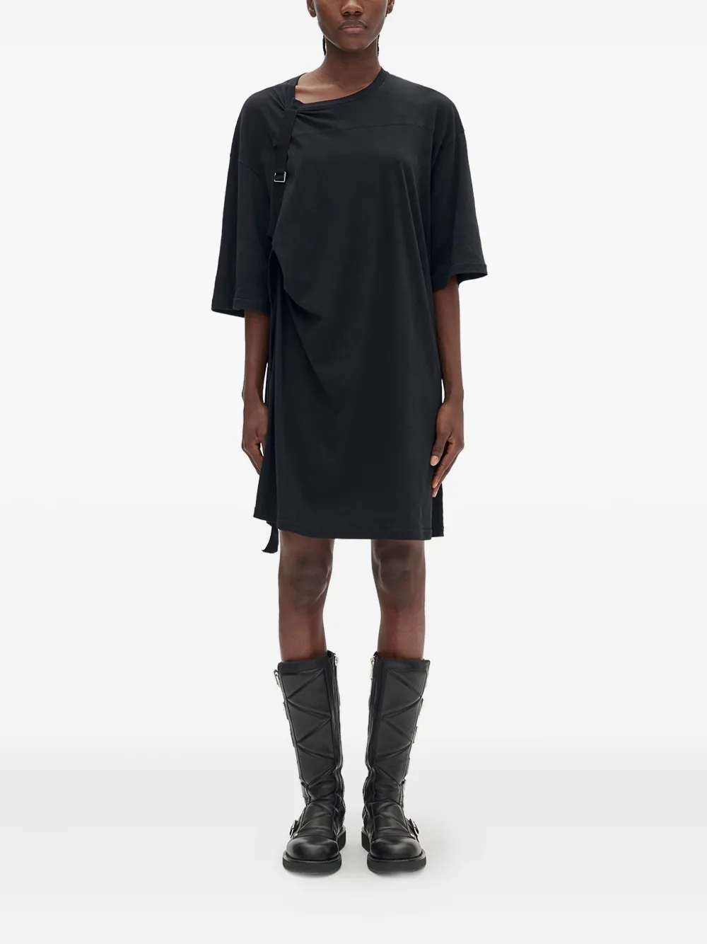 Платье из начесанного трикотажа с ремешками Ann Demeulemeester, черный
Платье из начесанного трикотажа с ремешками Ann Demeulemeester, черный