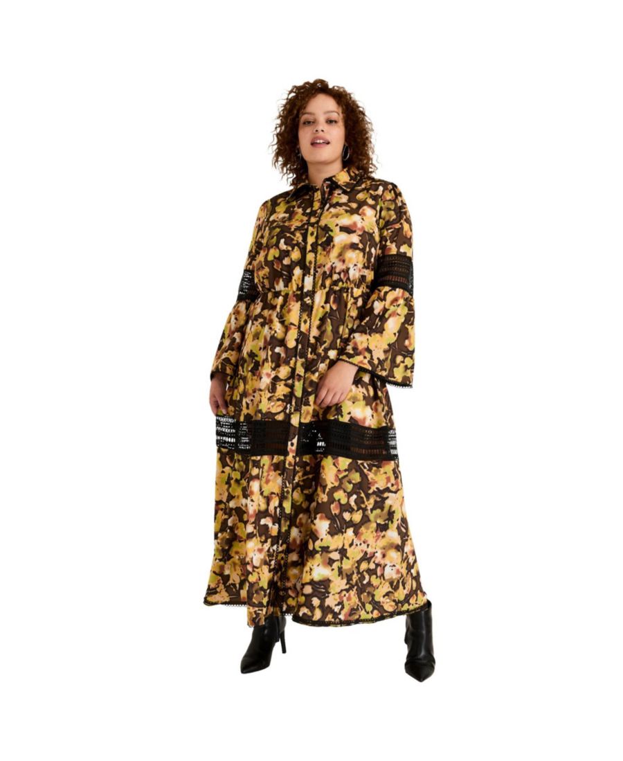 Платье-рубашка миди June + Vie для женщин с кружевной отделкой June & Vie, Watercolor floral
Платье-рубашка миди June + Vie для женщин с кружевной отделкой June & Vie, Watercolor floral