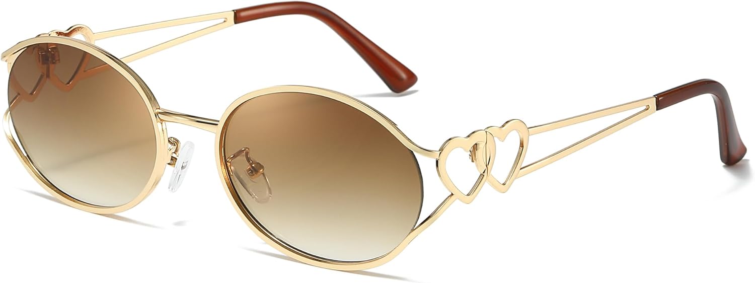 Солнцезащитные очки SODQW Retro Oval для женщин, модная металлическая оправа, круглые дизайнерские солнцезащитные очки с акцентами в виде сердечек, защита от УФ-излучения, A05- Gold/2brown
Солнцезащитные очки SODQW Retro Oval для женщин, модная металлическая оправа, круглые дизайнерские солнцезащитные очки с акцентами в виде сердечек, защита от УФ-излучения, A05- Gold/2brown