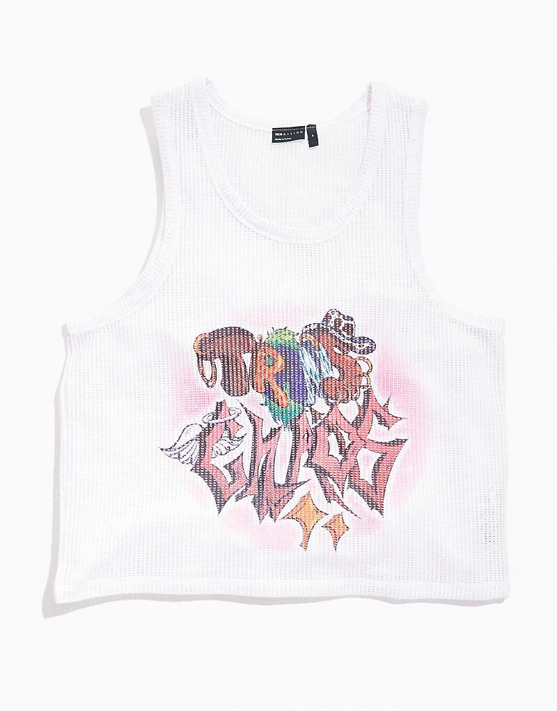 ASOS DESIGN – PRIDE – Майка унисекс из крупной сетки белого цвета с принтом на груди
ASOS DESIGN – PRIDE – Майка унисекс из крупной сетки белого цвета с принтом на груди