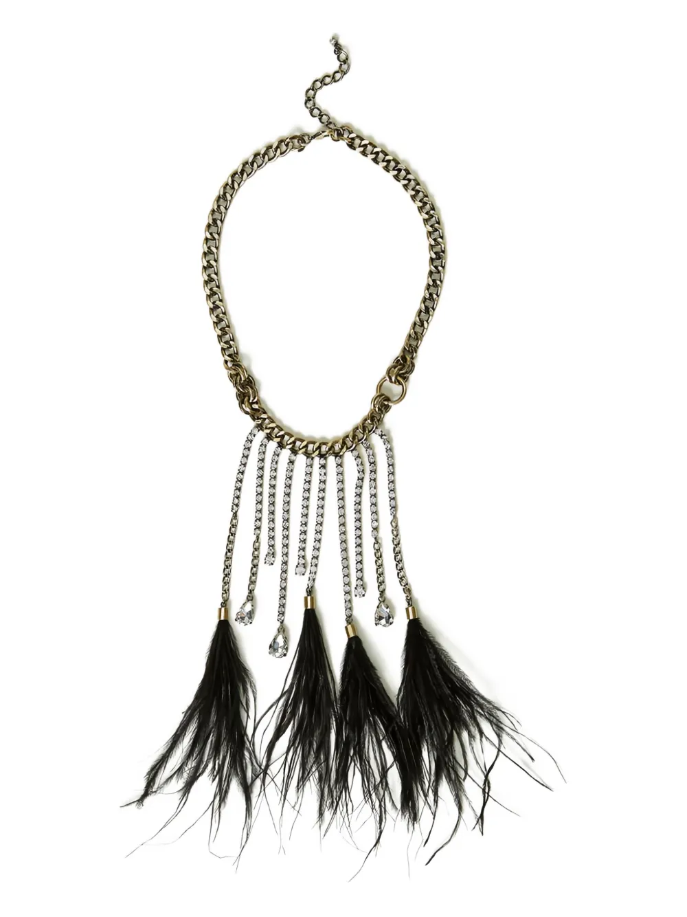 Ожерелье, украшенное перьями Twinset, черный
Ожерелье, украшенное перьями Twinset, черный