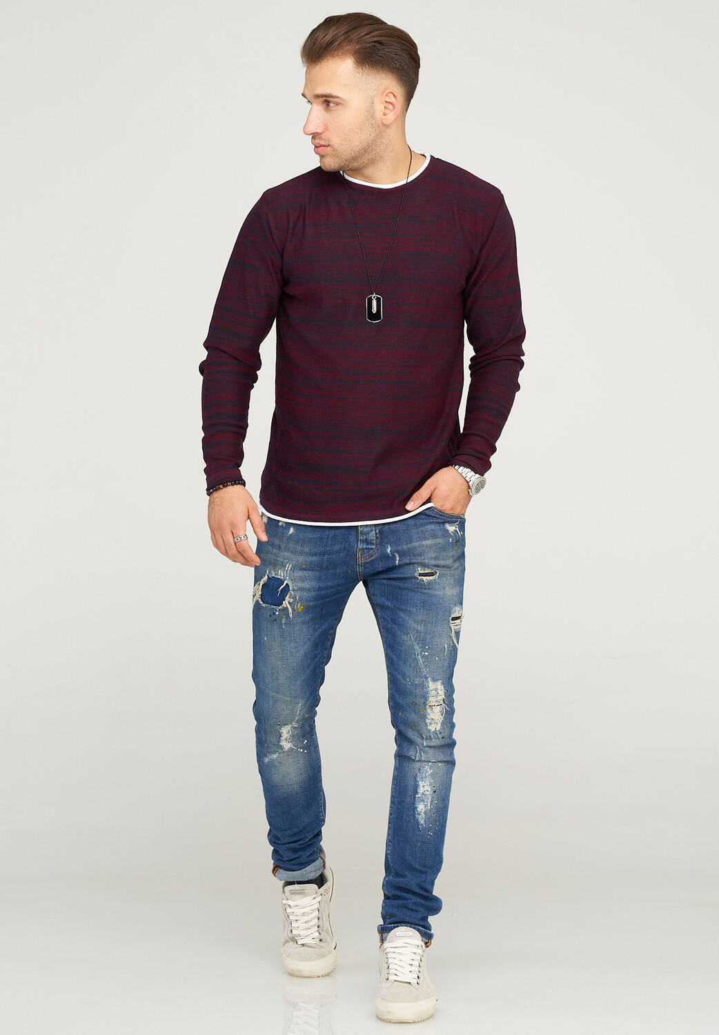 Пуловер behype TAAVI, бордо
Пуловер behype TAAVI, бордо