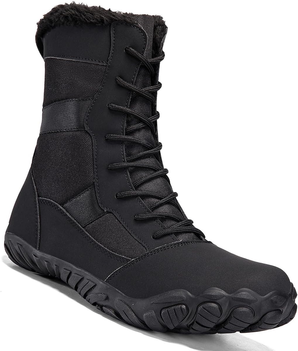 Мужские тактические зимние ботинки LEIJOP с пятью пальцами, широким носком, резиновые ботинки с утепленной подкладкой, высокие, на шнуровке, для улицы и снега, черные
Мужские тактические зимние ботинки LEIJOP с пятью пальцами, широким носком, резиновые ботинки с утепленной подкладкой, высокие, на шнуровке, для улицы и снега, черные