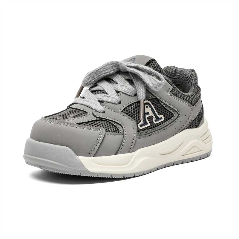 Детские кроссовки с низким верхом, устойчивые к истиранию Kakabu, серый 
Детские кроссовки с низким верхом, устойчивые к истиранию Kakabu, серый