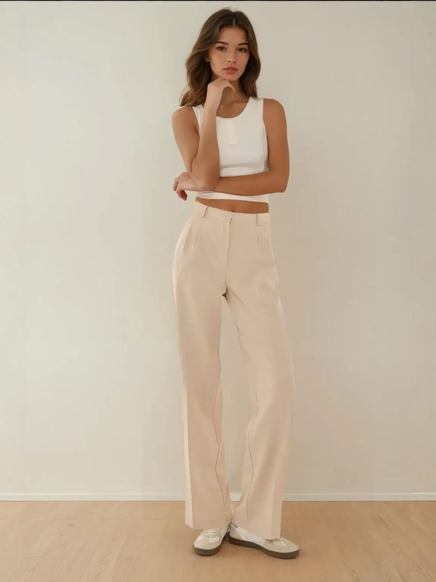 Обычные плиссированные брюки Hiccup, бежевый
Обычные плиссированные брюки Hiccup, бежевый