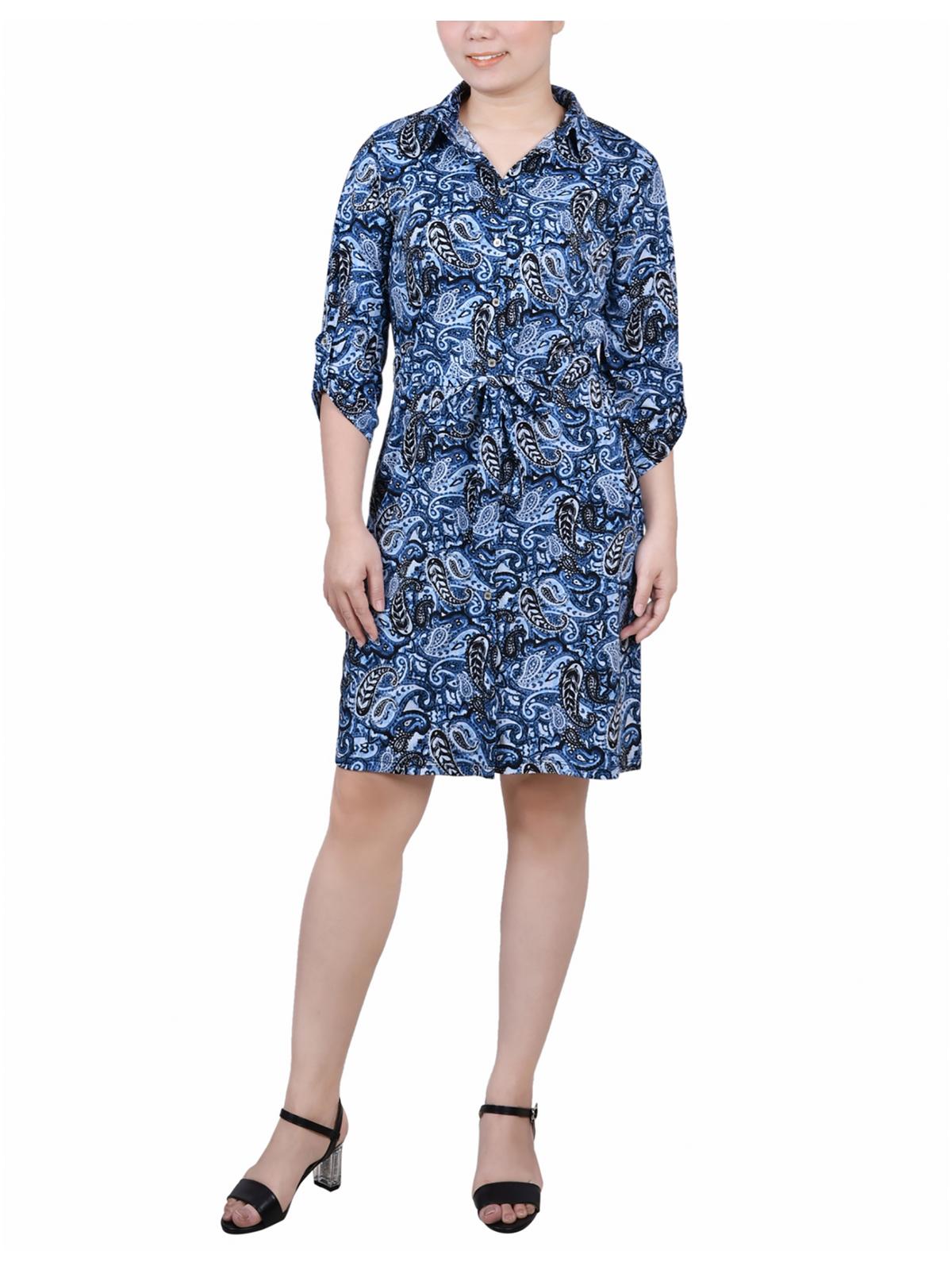 Платье-рубашка Petites Womens с принтом выше колена NY Collection, цвет blue paismaze
Платье-рубашка Petites Womens с принтом выше колена NY Collection, цвет blue paismaze