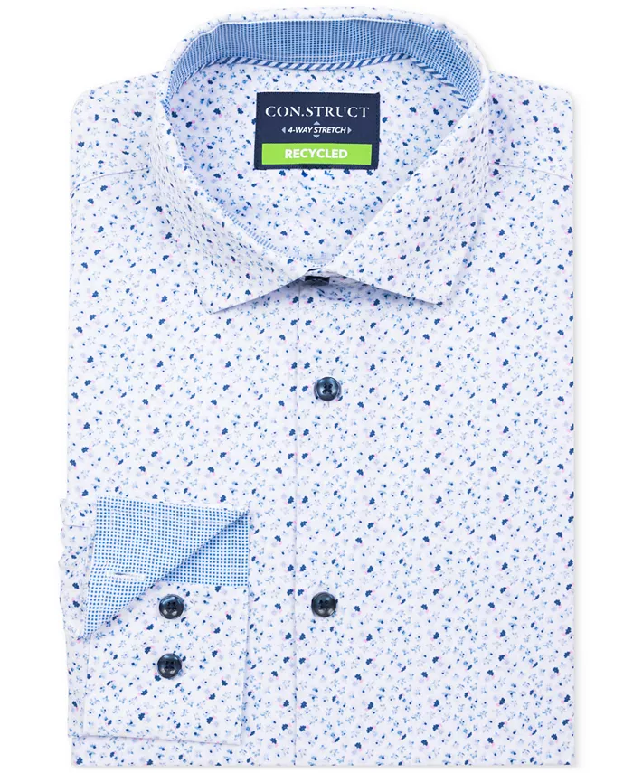 Мужская облегающая рубашка с цветочным принтом из переработанного материала, с 4-сторонним растяжением для комфорта ConStruct, мультиколор
Мужская облегающая рубашка с цветочным принтом из переработанного материала, с 4-сторонним растяжением для комфорта ConStruct, мультиколор