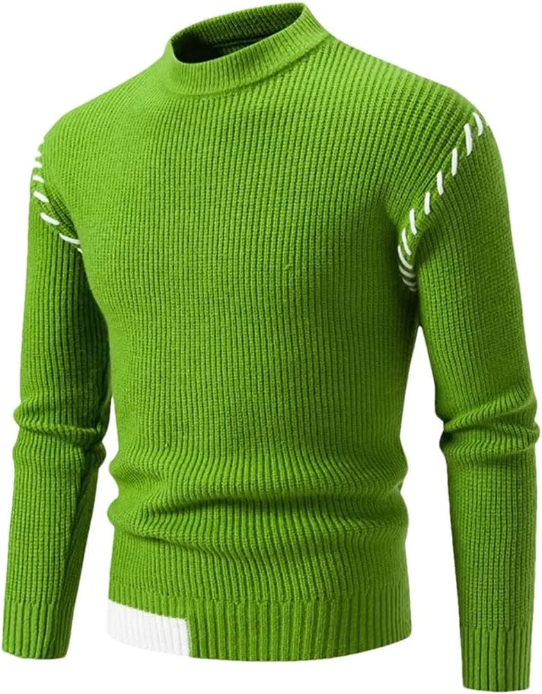 Мужской вязаный свитер из шерсти — однотонный зимний утепленный уличный стиль с высоким воротником
Мужской вязаный свитер из шерсти — однотонный зимний утепленный уличный стиль с высоким воротником