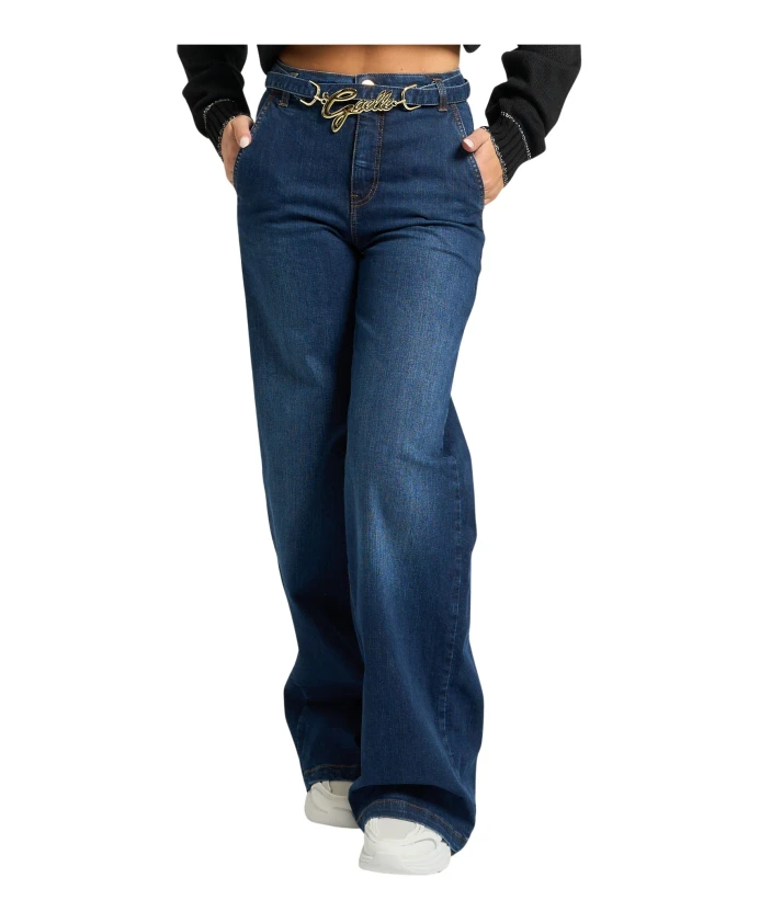 Синие джинсовые брюки-палаццо Gaã«Lle Paris, синий
Синие джинсовые брюки-палаццо Gaã«Lle Paris, синий