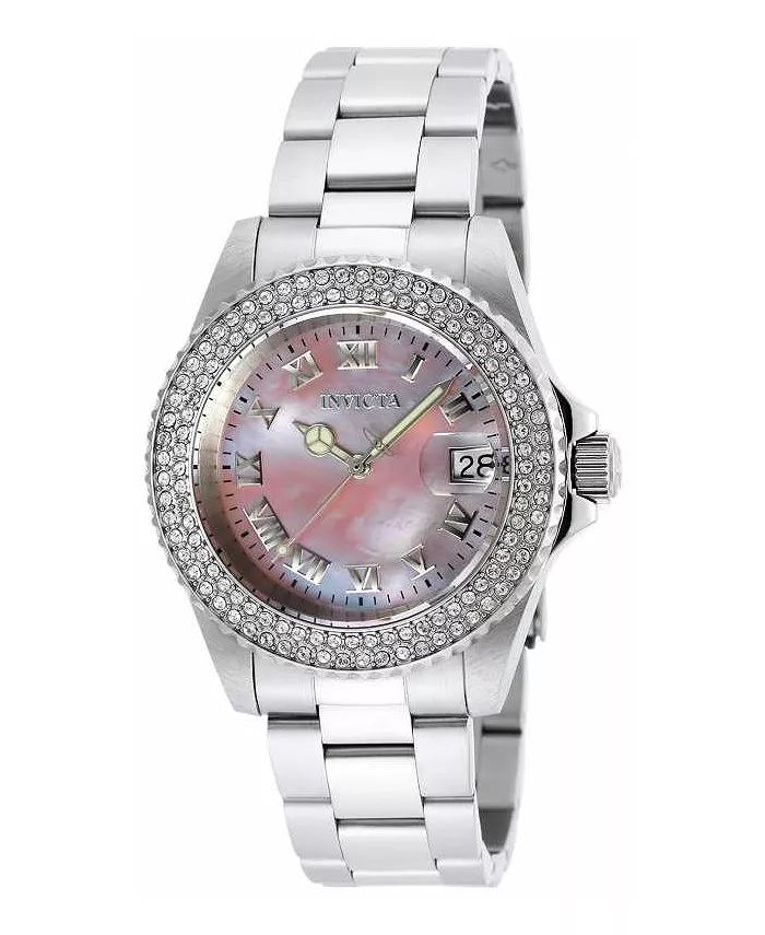 Женские часы 19874 Angel Quartz с тремя стрелками и светло-розовым циферблатом Invicta, серебряный
Женские часы 19874 Angel Quartz с тремя стрелками и светло-розовым циферблатом Invicta, серебряный