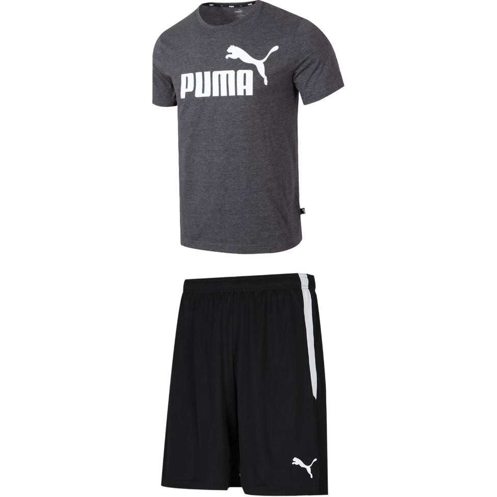Повседневный спортивный мужской комплект: темно-серый топ + черные шорты Puma, темно-серый
Повседневный спортивный мужской комплект: темно-серый топ + черные шорты Puma, темно-серый