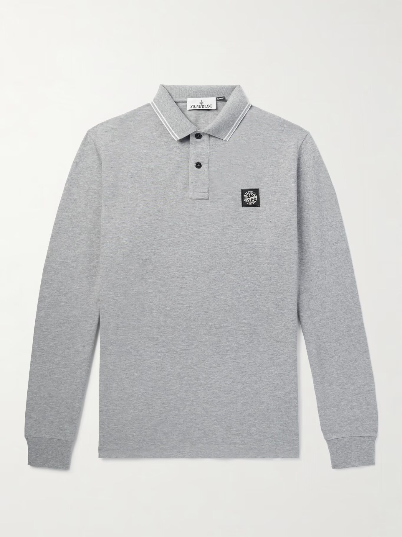 Рубашка-поло из пике из эластичного хлопка с аппликацией логотипа STONE ISLAND, серый
Рубашка-поло из пике из эластичного хлопка с аппликацией логотипа STONE ISLAND, серый