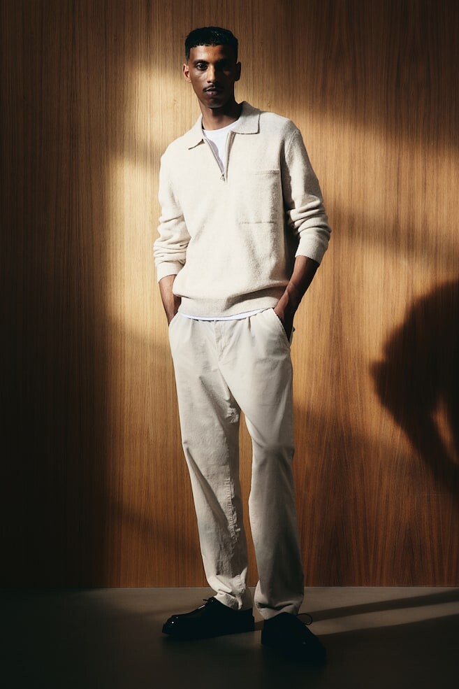 Вельветовые брюки стандартного кроя H&M, бежевый
Вельветовые брюки стандартного кроя H&M, бежевый