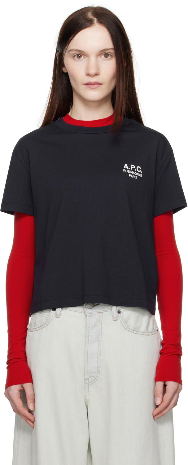 Футболка свободного кроя «Rue Adame» темно-синего цвета A.P.C.
Футболка свободного кроя «Rue Adame» темно-синего цвета A.P.C.