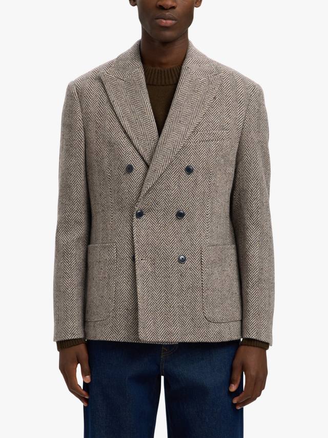 Двубортный блейзер из шерстяной смеси Selected
Двубортный блейзер из шерстяной смеси Selected