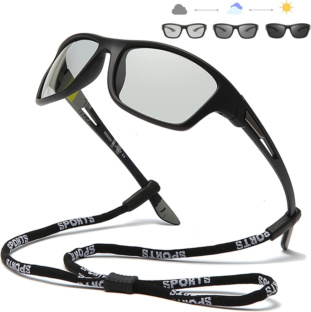 Фотохромные поляризованные солнцезащитные очки для рыбалки для мужчин и женщин, с защитой от УФ-излучения, для езды на велосипеде, вождения и занятий спортом HCYCFY, Black Frame/Photochromic Lens
Фотохромные поляризованные солнцезащитные очки для рыбалки для мужчин и женщин, с защитой от УФ-излучения, для езды на велосипеде, вождения и занятий спортом HCYCFY, Black Frame/Photochromic Lens
